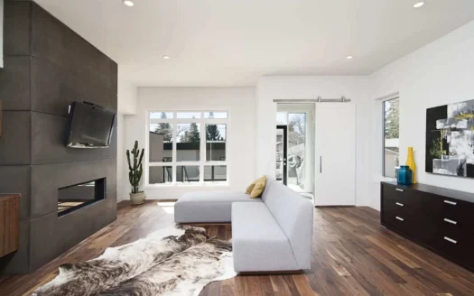 Modern house with white relaxing walls and furniture